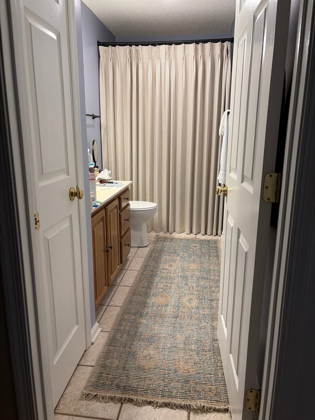 Customer photo review of Zaria Linen Stripe Curtains