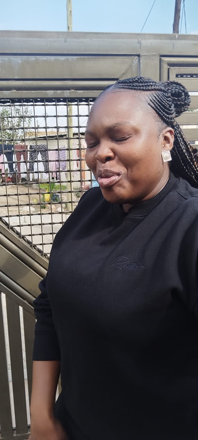 Customer photo review of Gold Pearl Square Earrings