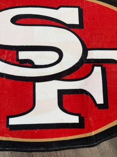 Customer photo review of San Francisco 49ers Logo Rug