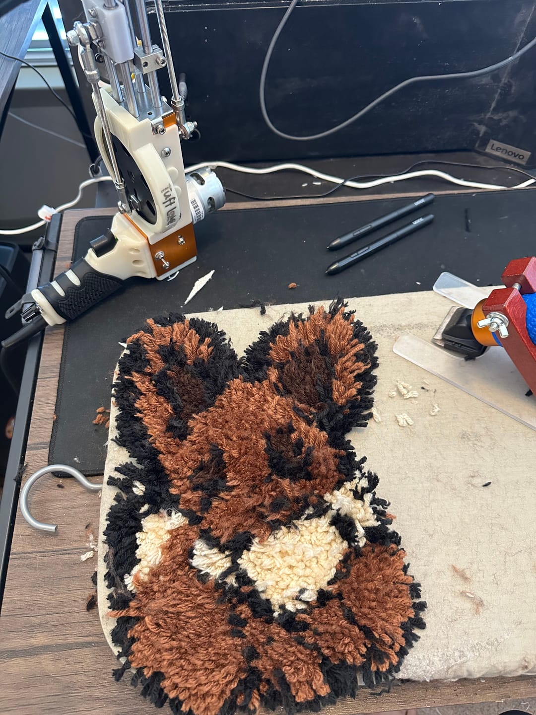 Customer photo review of The Daddy Long Legs — High Pile Shaggy Tufting Machine
