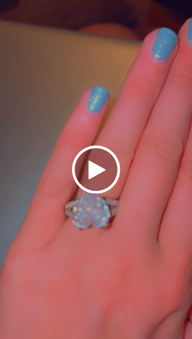 Customer video review of Louily Exquisite 5.0 Carat Heart Cut Engagement Ring In Sterling Silver