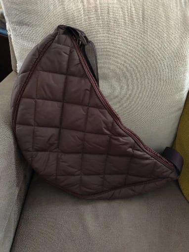 Customer photo review of Half Moon Nylon Crossbody Bag