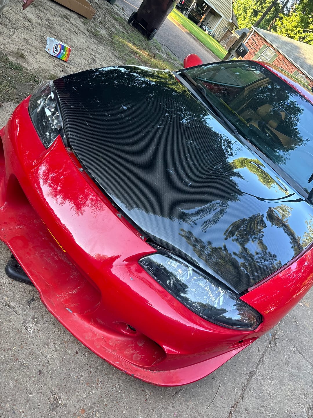 Customer photo review of 1995-1999 Mitsubishi Eclipse OEM Look Hood - Carbon Fiber