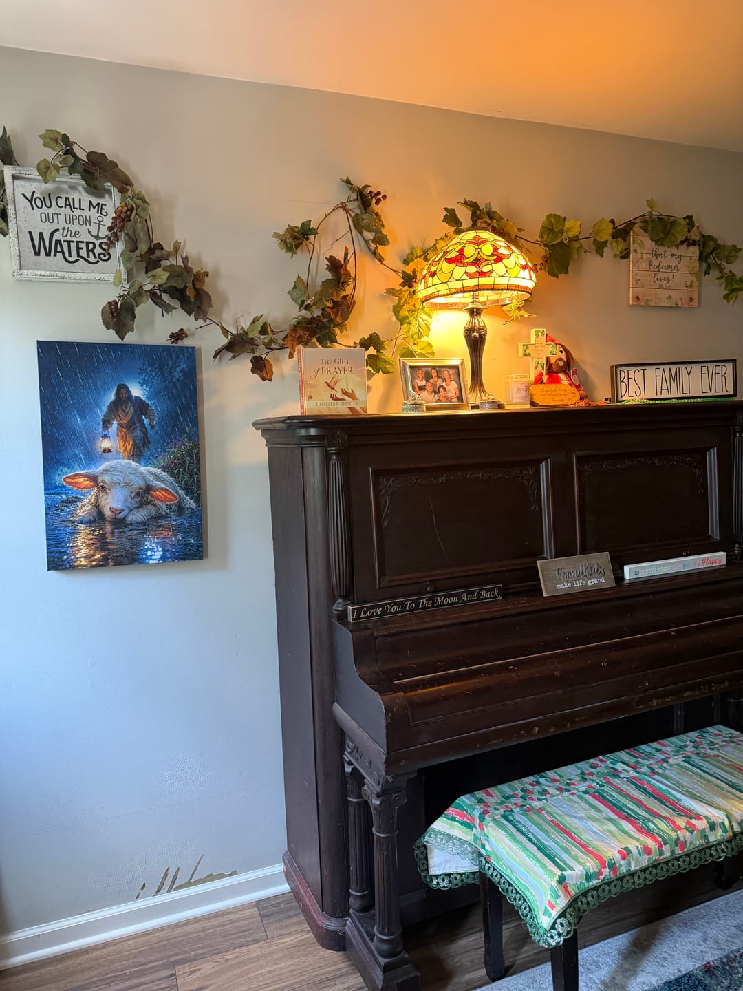 Customer photo review of Jesus Rescues the Lost Lamb in the Storm - Christian Wall Art Canvas