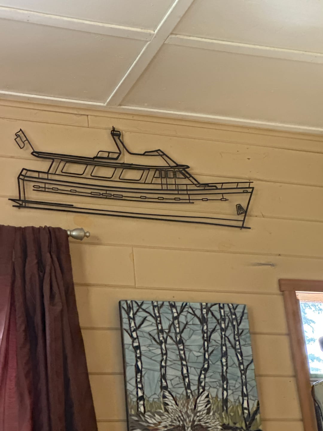 Customer photo review of Your Custom Boat Silhouette Metal Wall Art