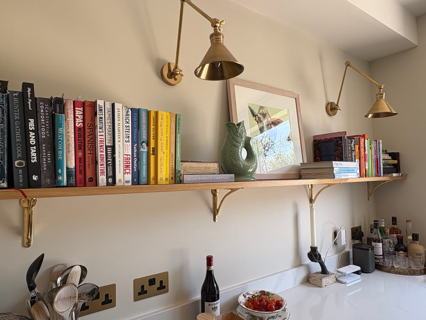 Customer photo review of Ironbridge Polished Brass Shelf Brackets | 4.5/6/7/8/10"