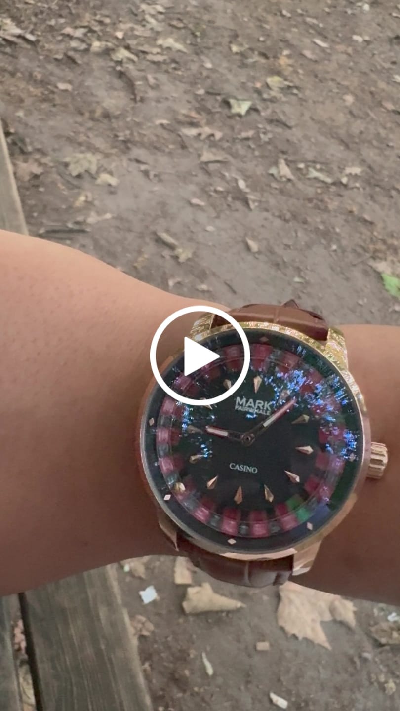 Customer video review of Mark Fairwhale FW-5031B ROULEX – Men’s Quartz Watch Roulette Leather Strap Limited Edition