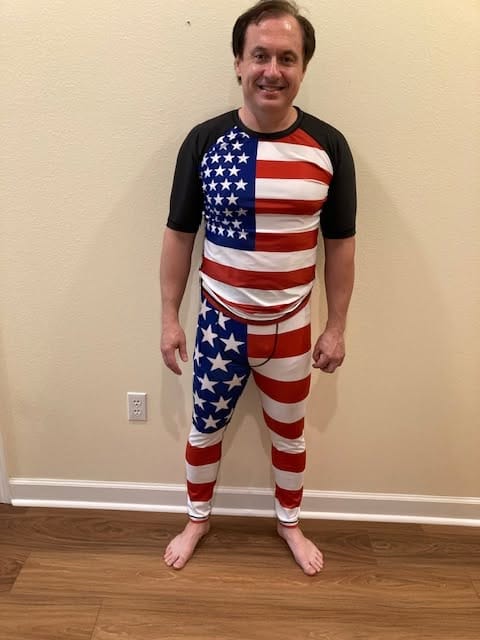 Customer photo review of American Patriotic Rash Guard For Men/Women