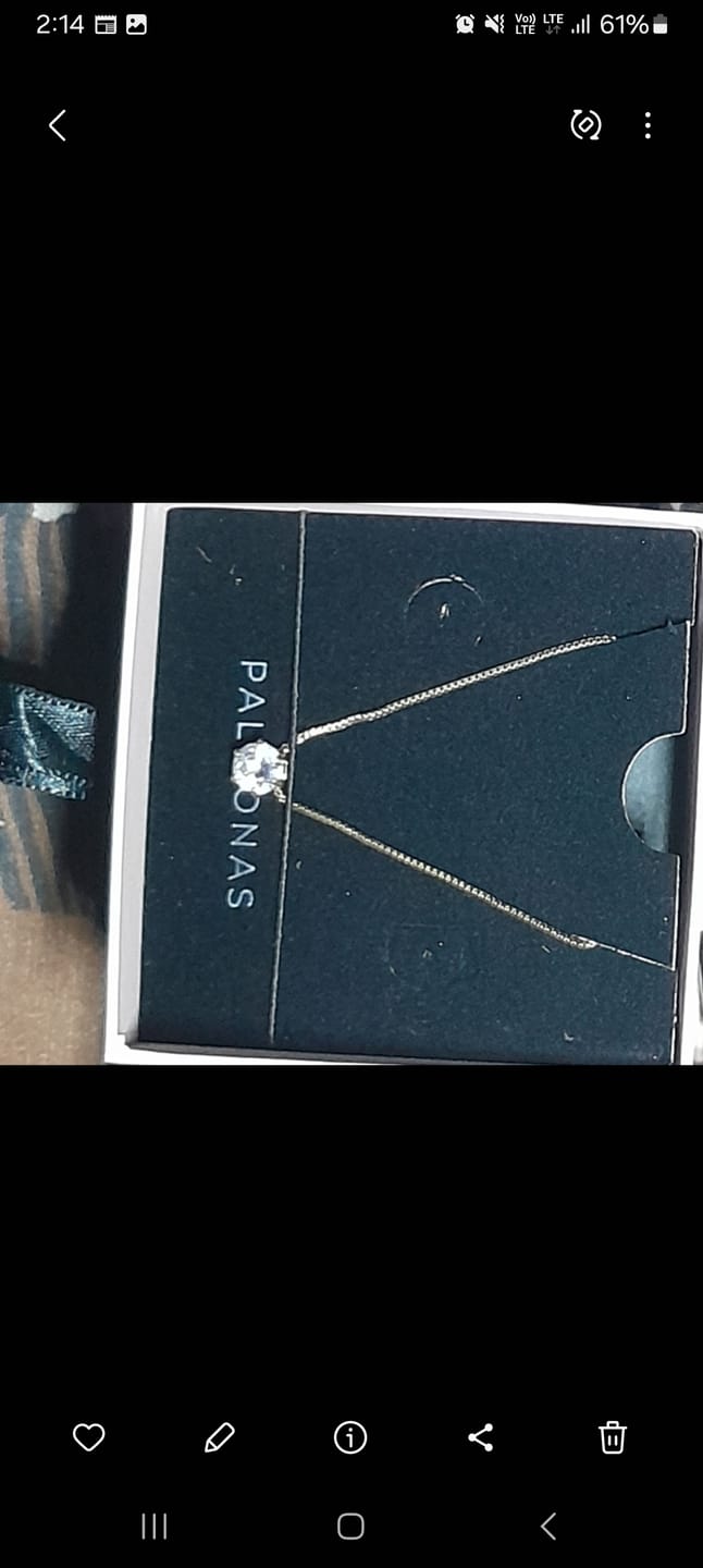Customer photo review of Round Solitaire Necklace