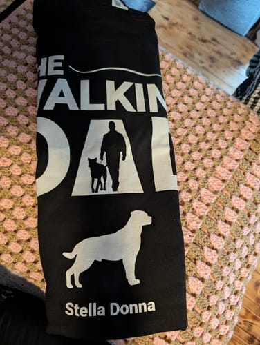 Customer photo review of Personalisierter Hoodie - The Walking Dad