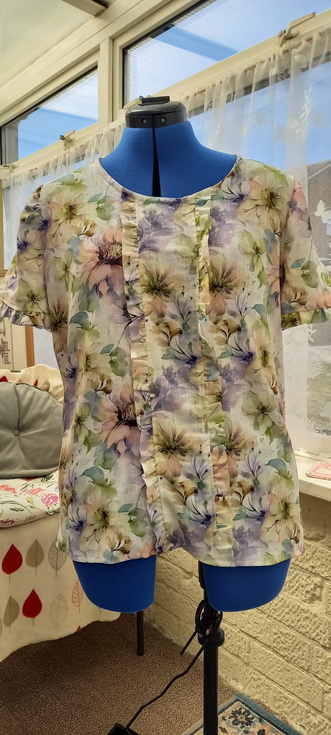 Customer photo review of Garden Delight Linen Viscose Fabric