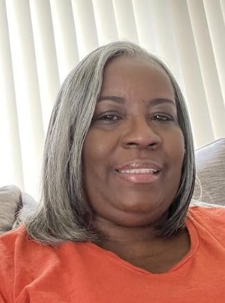 Customer photo review of Luvwin 5x5 Salt And Pepper Glueless Gray Color Pre-Cut Lace Straight Bob Wig For Black Women