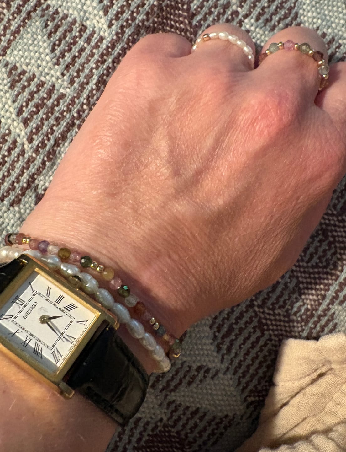 Customer photo review of Gaia Süßwasserperlen Armband