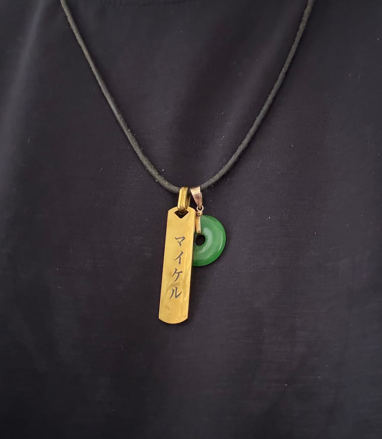 Customer photo review of Collier Japonais Gravé Homme