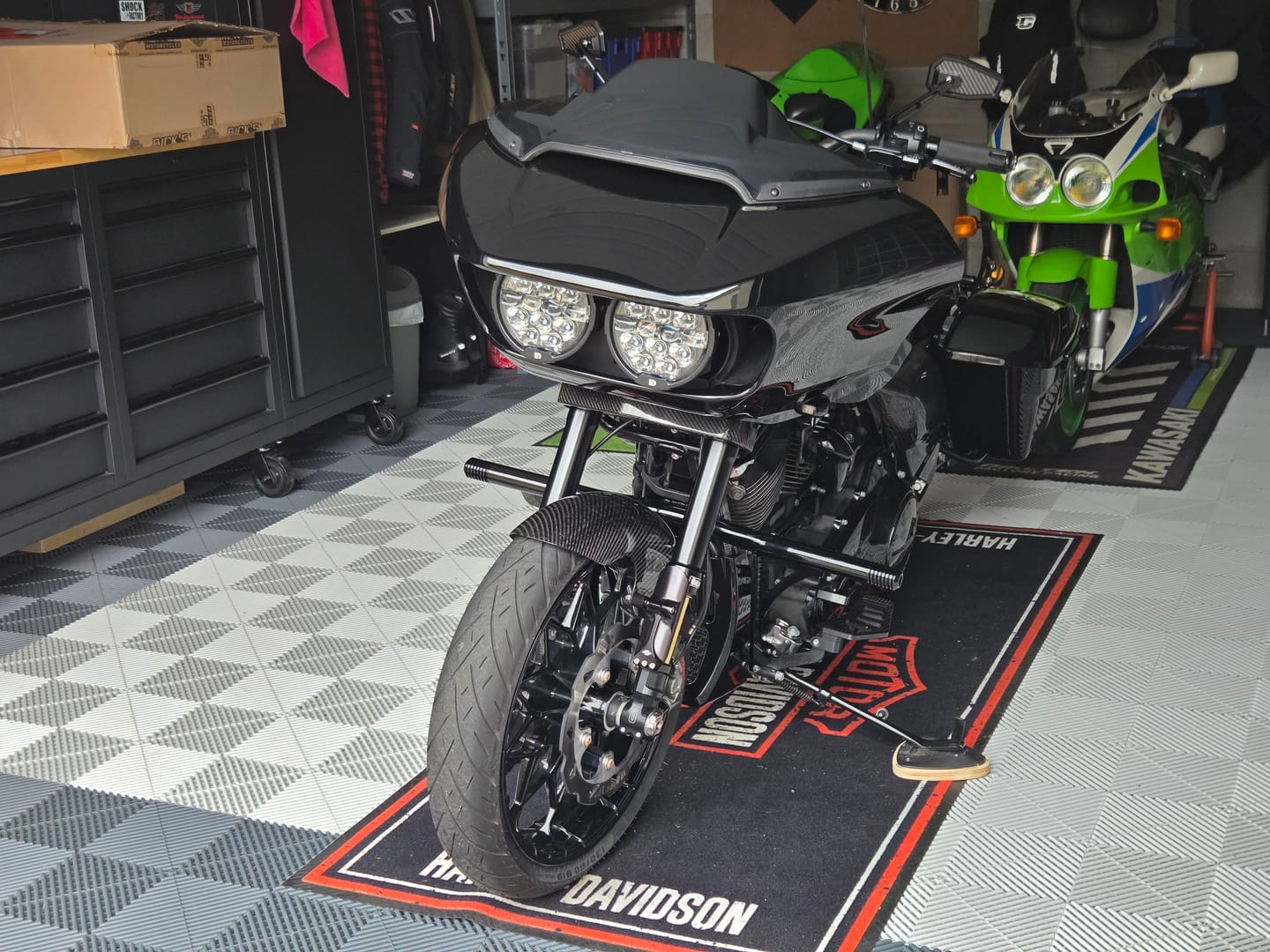 Customer photo review of D14 Destroyer LED Motorcycle Headlight Upgrade Kit for Harley-Davidson Road Glide, '15-'23