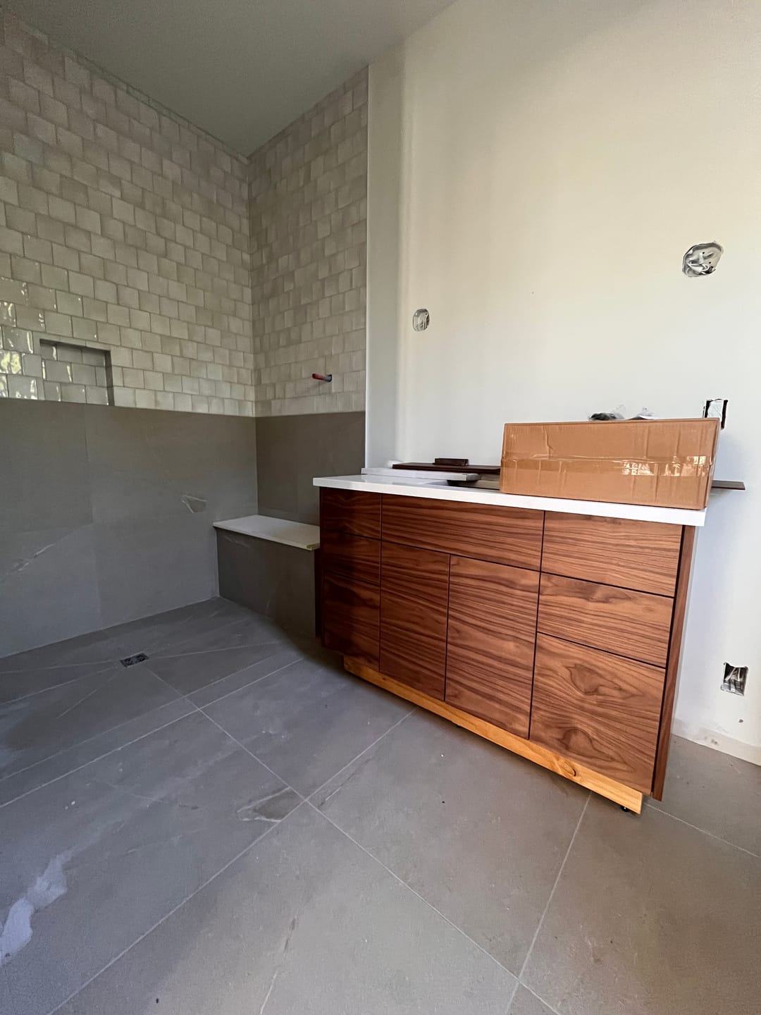Customer photo review of Austin 48" American Black Walnut Bathroom Vanity