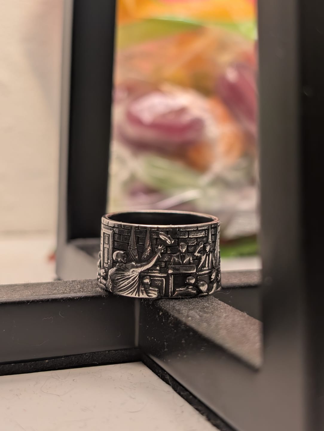 Customer photo review of The "Farewell Kiss" Ring -Oxidized 925 Sterling Silver or Stainless Steel