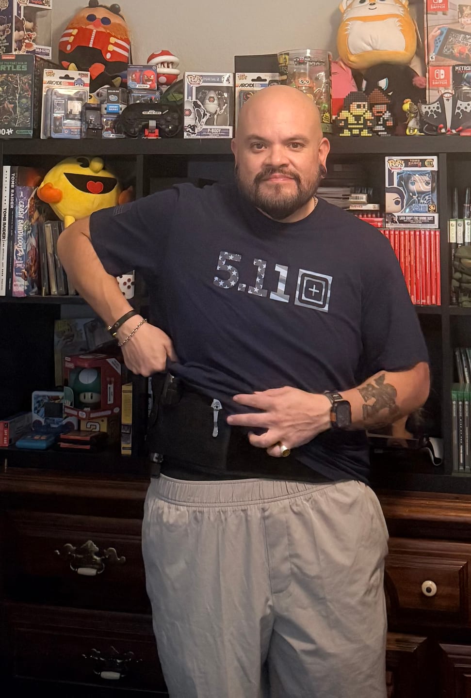 Customer photo review of BravoBelt Laser Fit Edition – Belly Band Holster | Fits Pistols with Weapon Mounted Lights, Lasers & Red Dots | Unisex (Black)