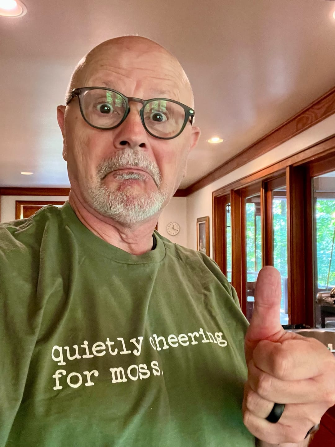 Customer photo review of Quietly Cheering for Moss T-Shirt
