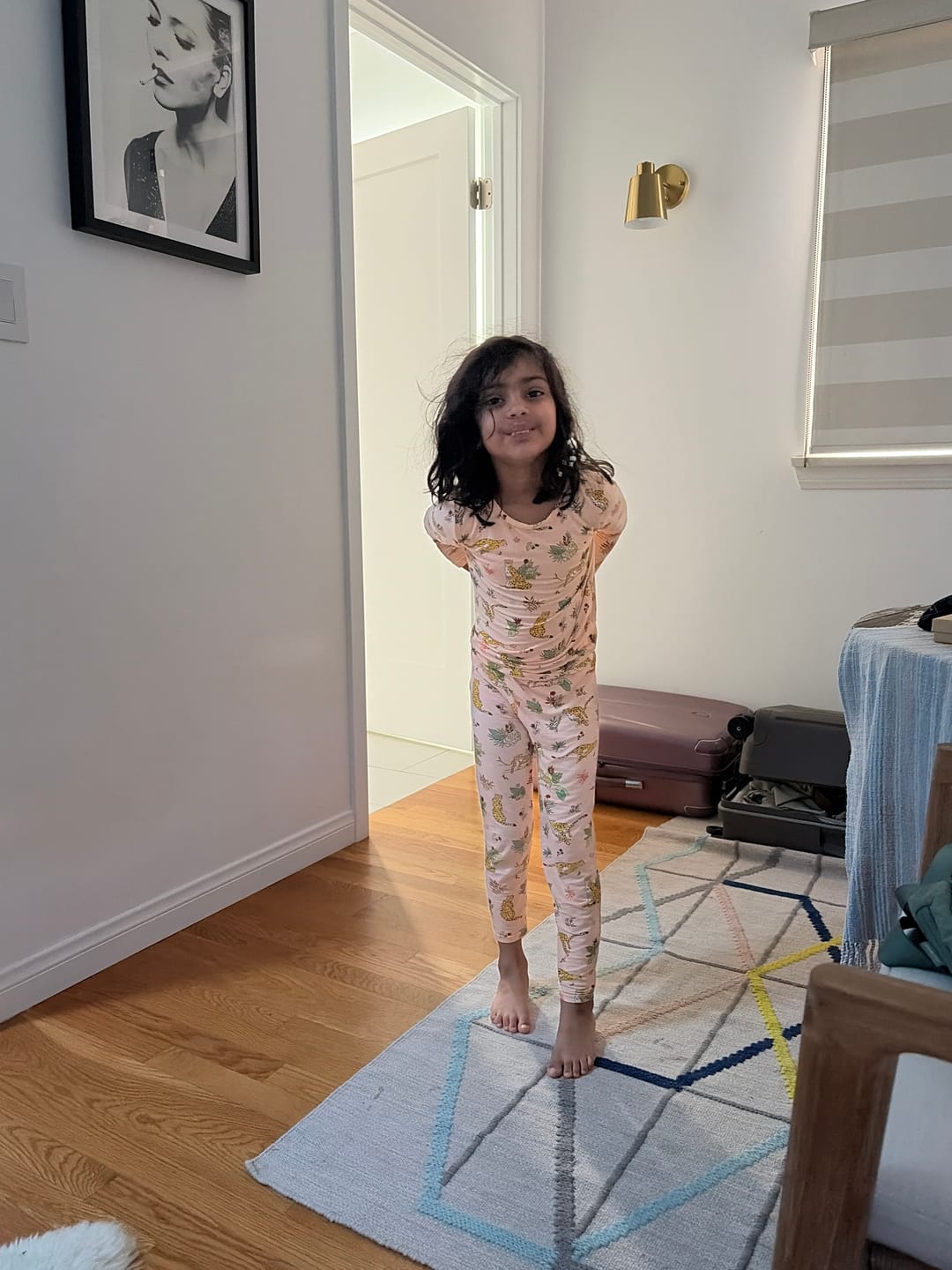 Customer photo review of Pounce In Paradise Cheetah Bamboo Kids Pajamas