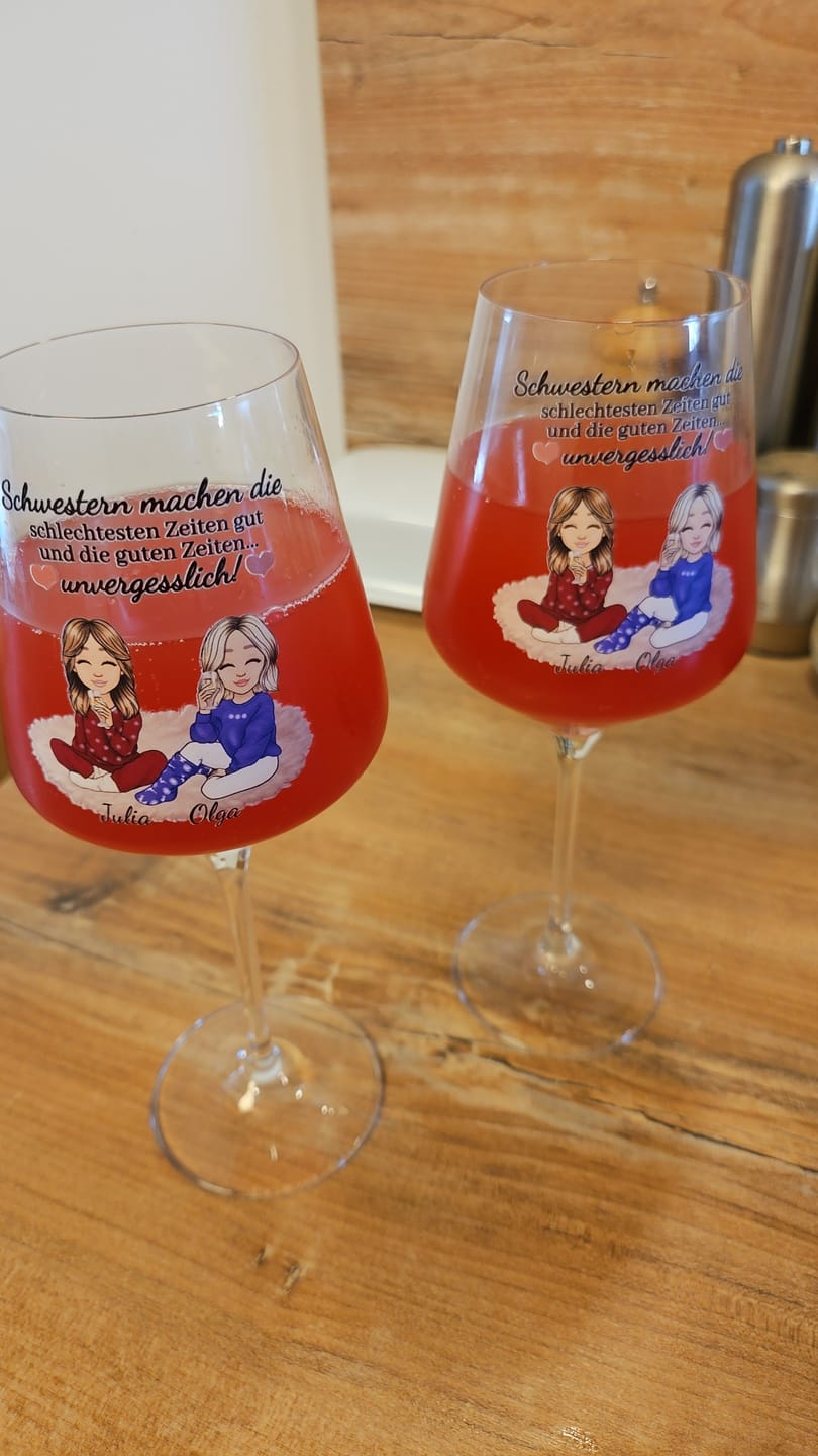 Customer photo review of Herzensmenschen - Personalisiertes Weinglas
