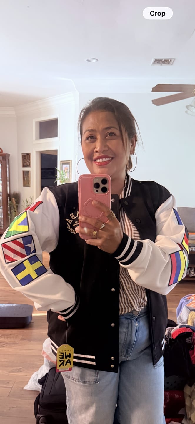 Customer photo review of Worldwide Varsity Jacket