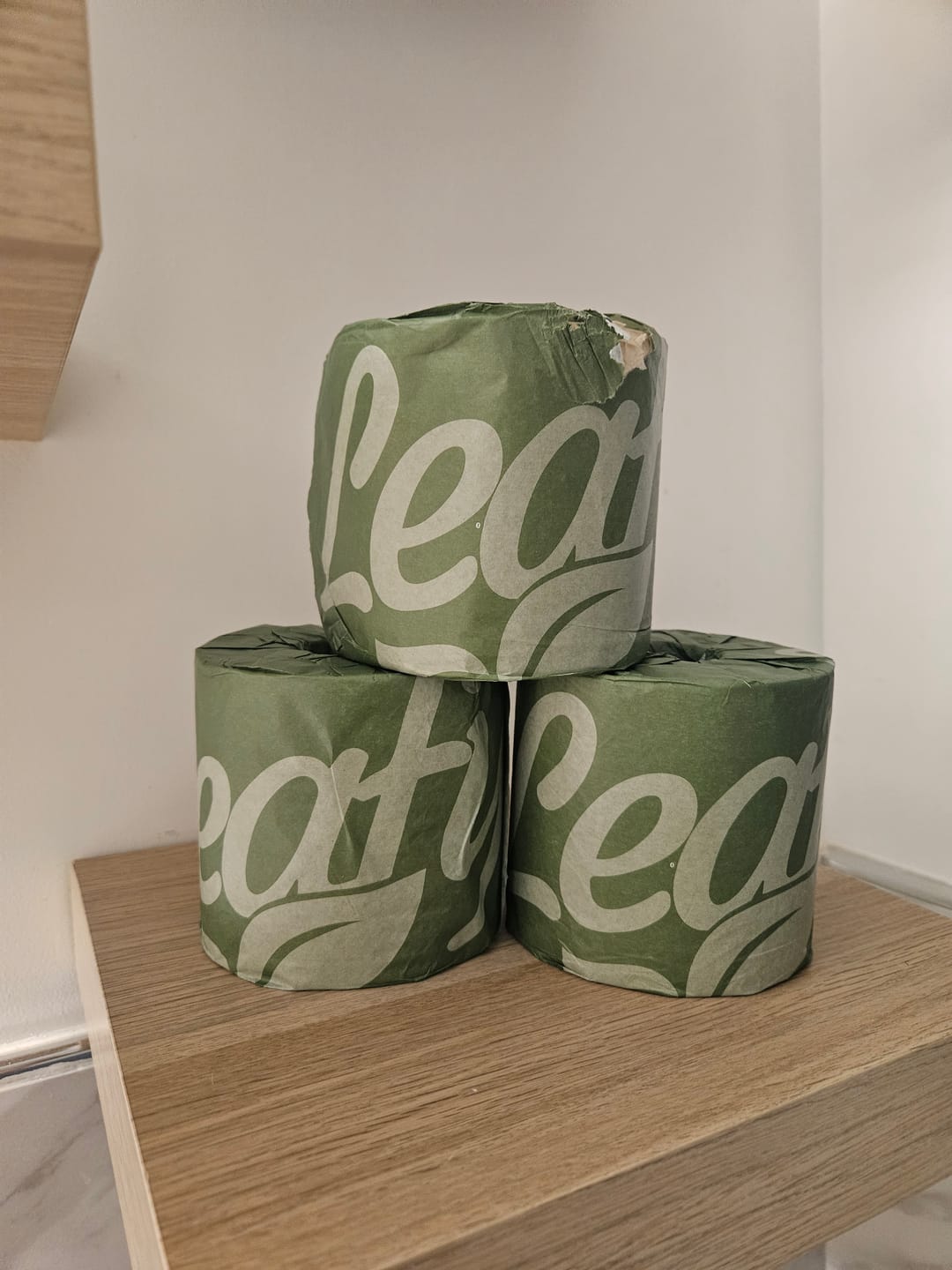 Customer photo review of Leafy EarthLuxe Bamboo Reserve - 80 roll 2 ply