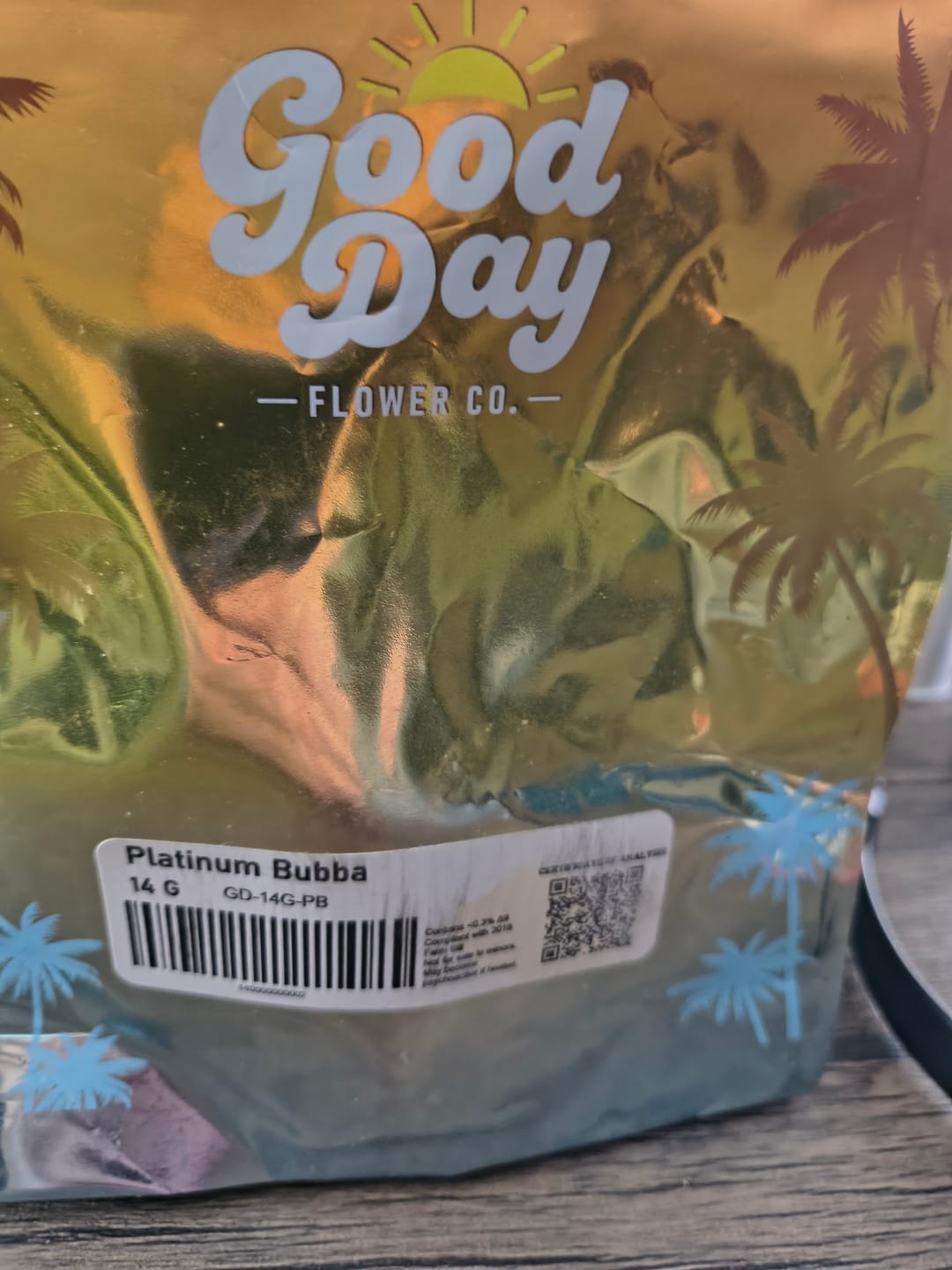 Customer photo review of Good Day - 14 Grams - Platinum Bubba - Indica