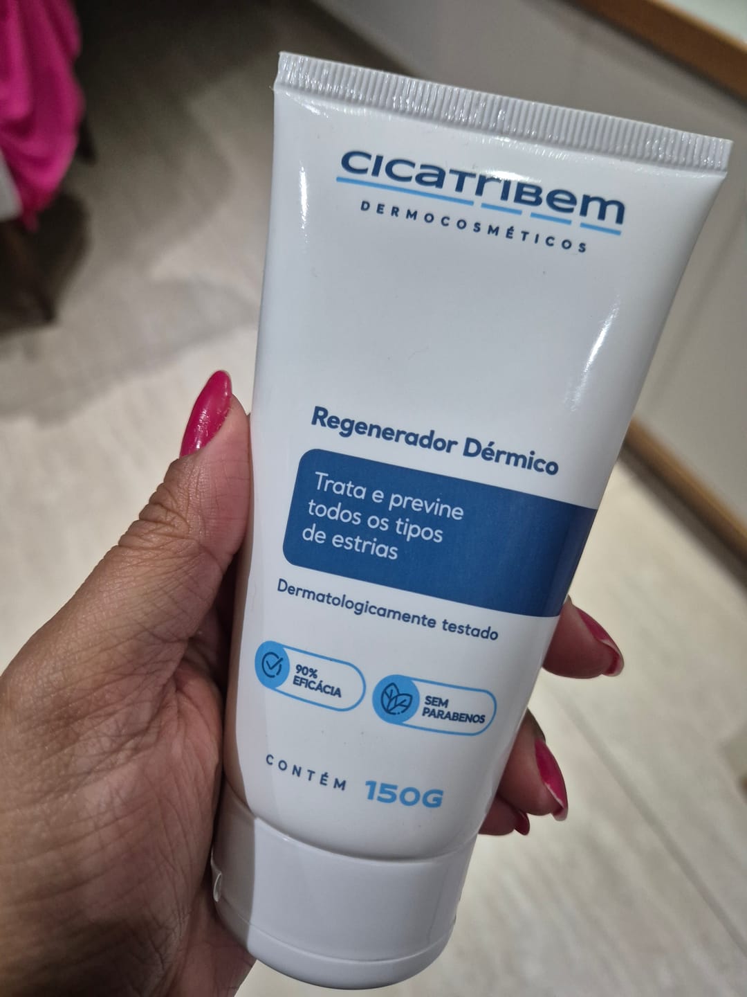 Customer photo review of Creme Antiestrias Regenerador Dérmico