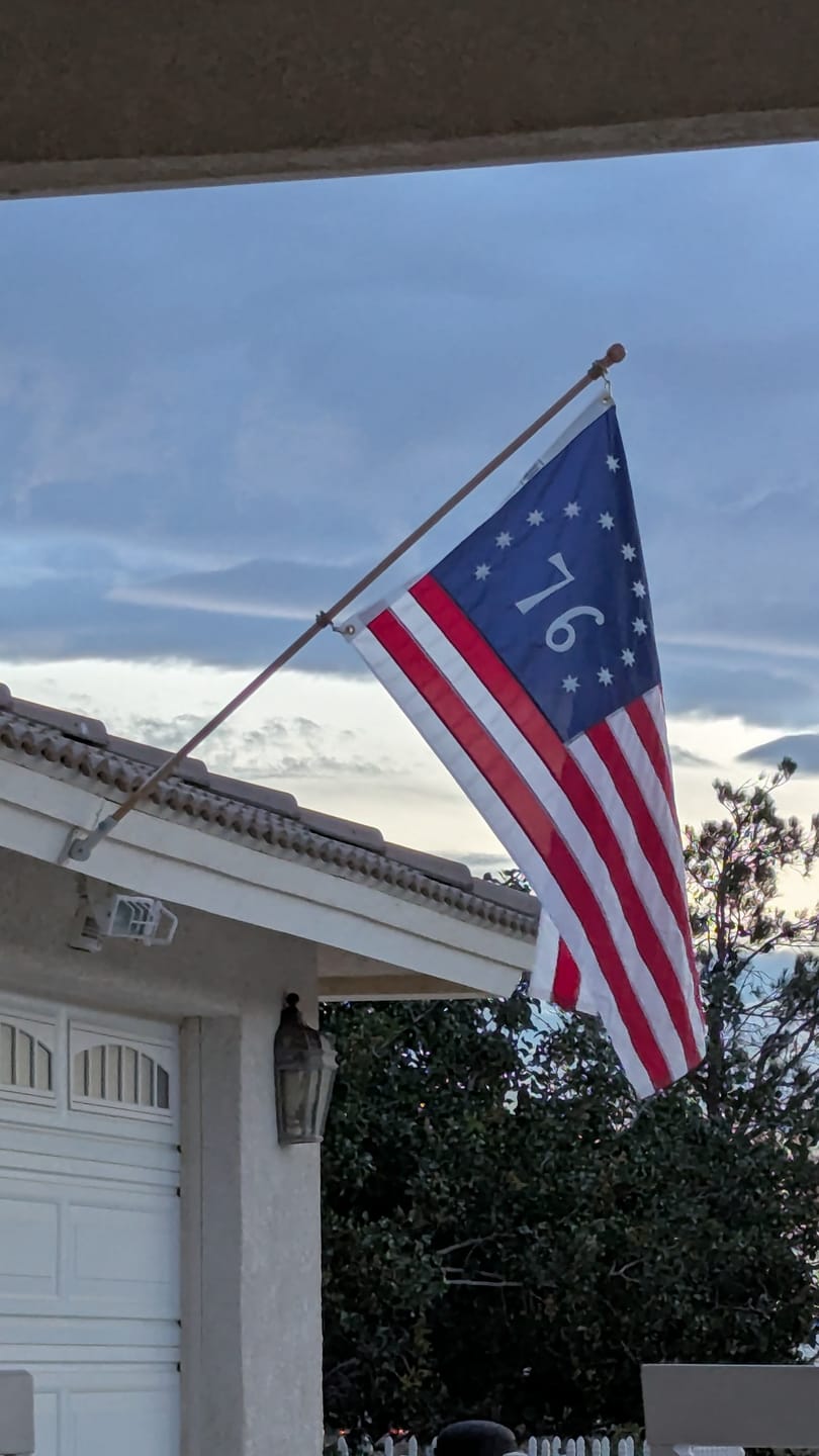 Customer photo review of 3' x 5' Bennington Flag Set