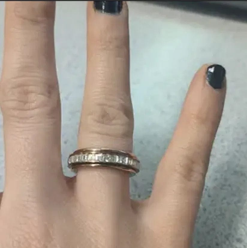 Customer photo review of Serenity Spinner Ring