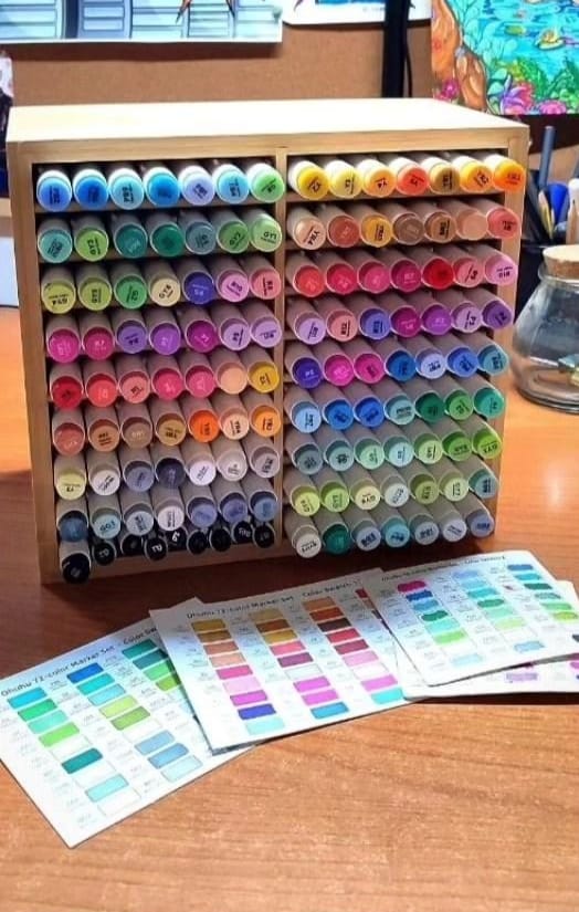 Customer photo review of Ohuhu Bamboo Marker Organizer