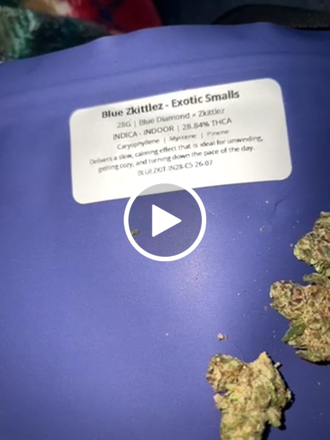 Customer video review of Blue Zkittlez - Exotic Smalls