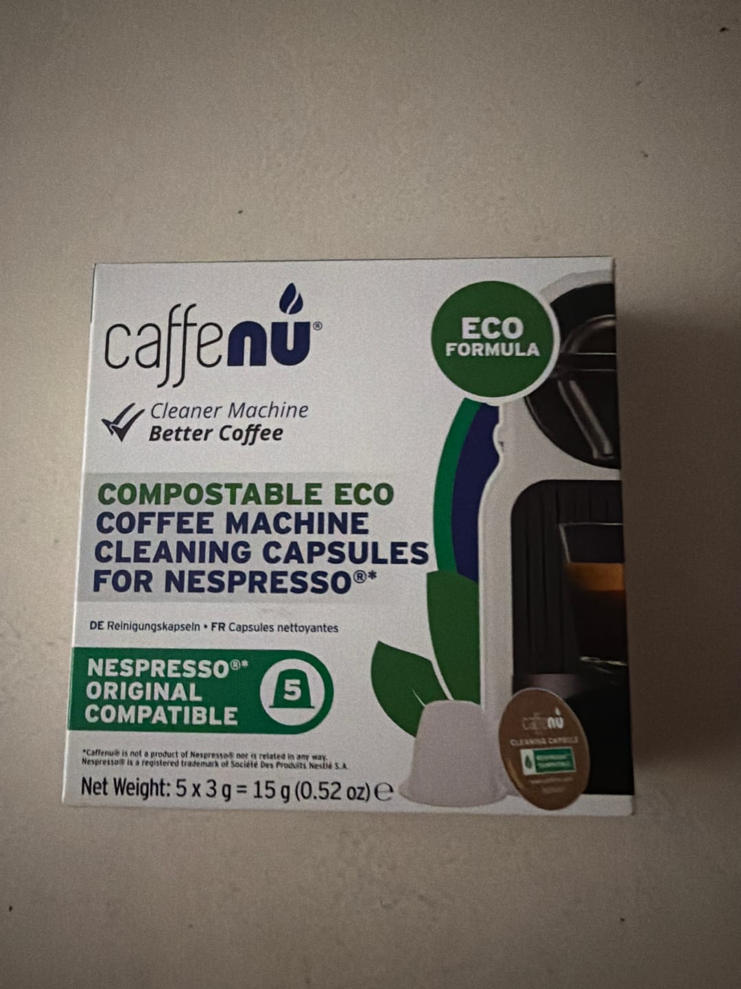 Customer photo review of Caffenu Compostable Cleaning Pods (for Nespresso®)