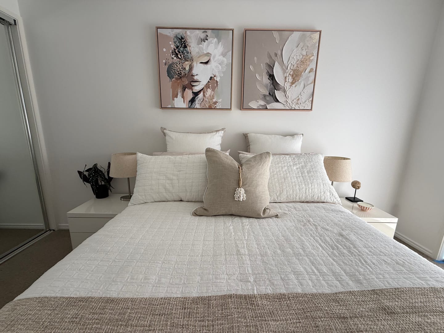 Customer photo review of Shell Waterfall Natural & White Handmade Shell Embellished Cushion Cover