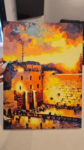 Customer photo review of צביעה לפי מספרים - הכותל בשקיעה