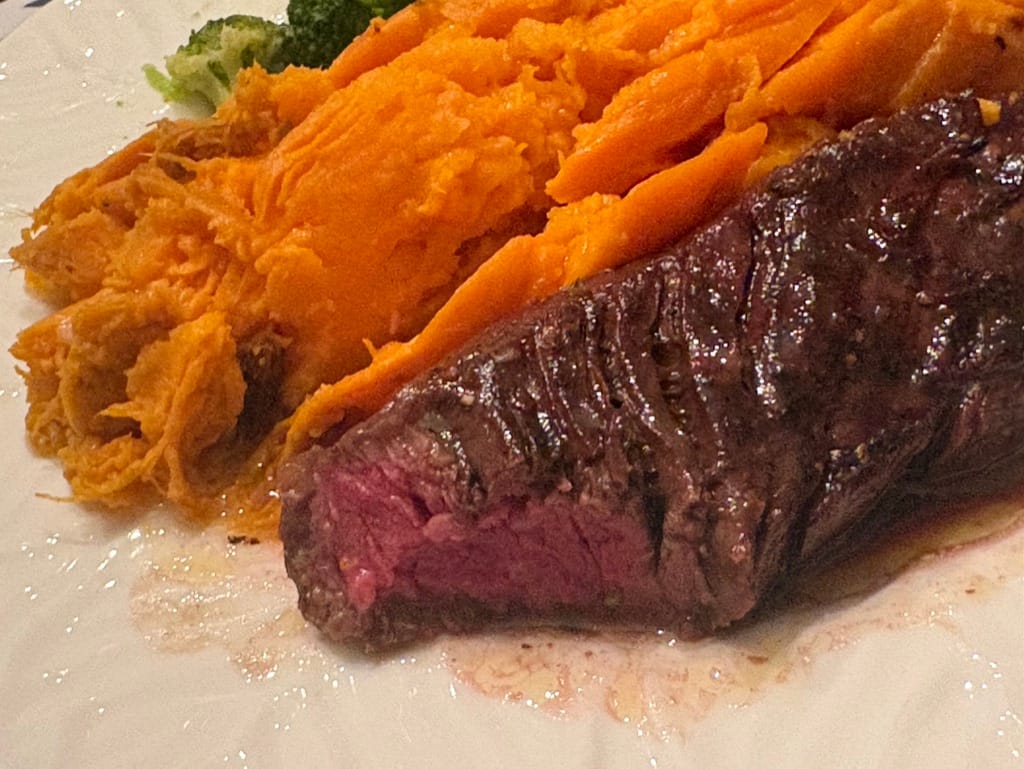 Customer photo review of Ground Beef and Hanger Steak Bundle