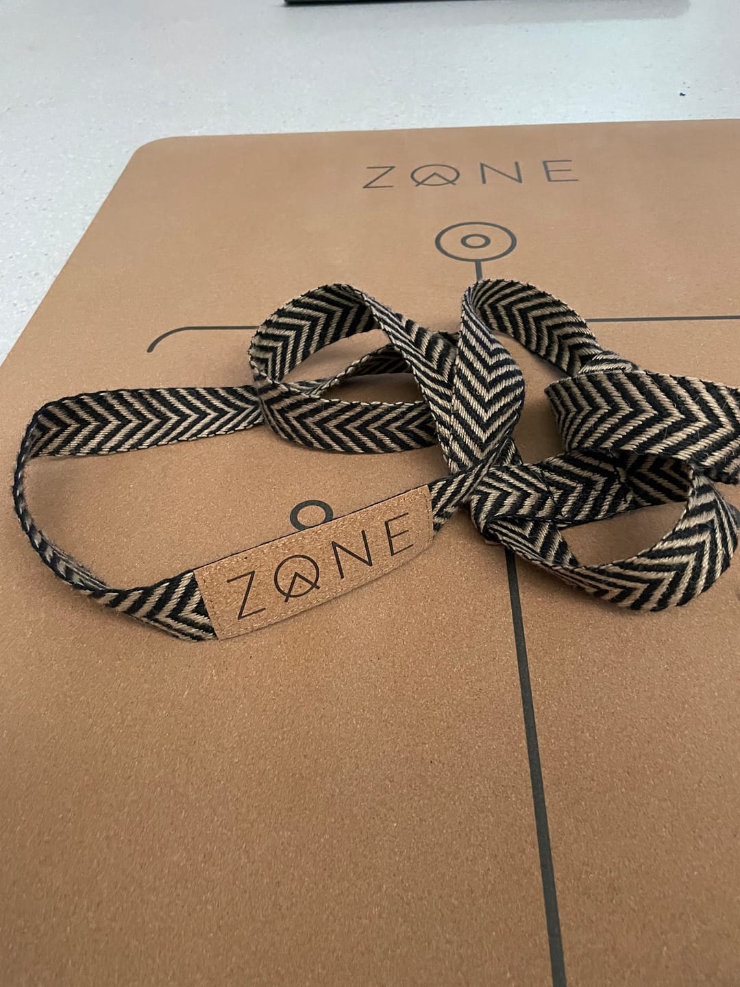 Customer photo review of Cork Yoga Mat and Jute Strap Combo