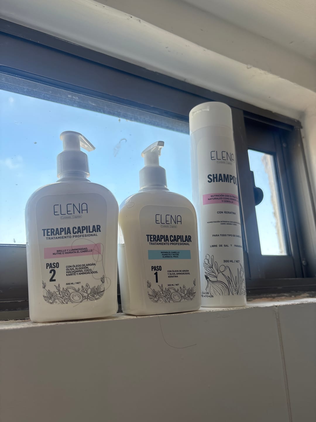 Customer photo review of 🥰 Reparador Total en 2 pasos + Polímero + Shampoo crecimiento