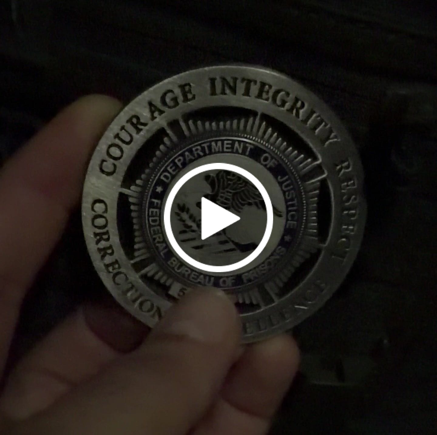 Customer video review of Department Of Justice Federal Bureau Of Prisons Badge Customizable Number