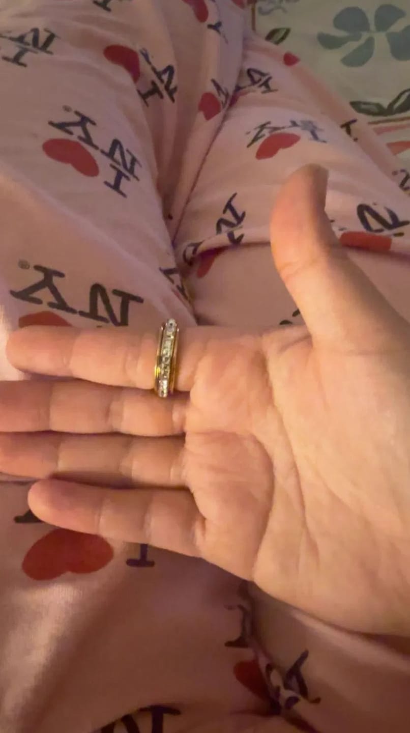 Customer photo review of Serenity Spinner Ring