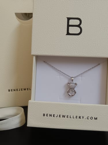 Customer photo review of Emi Bear Necklace