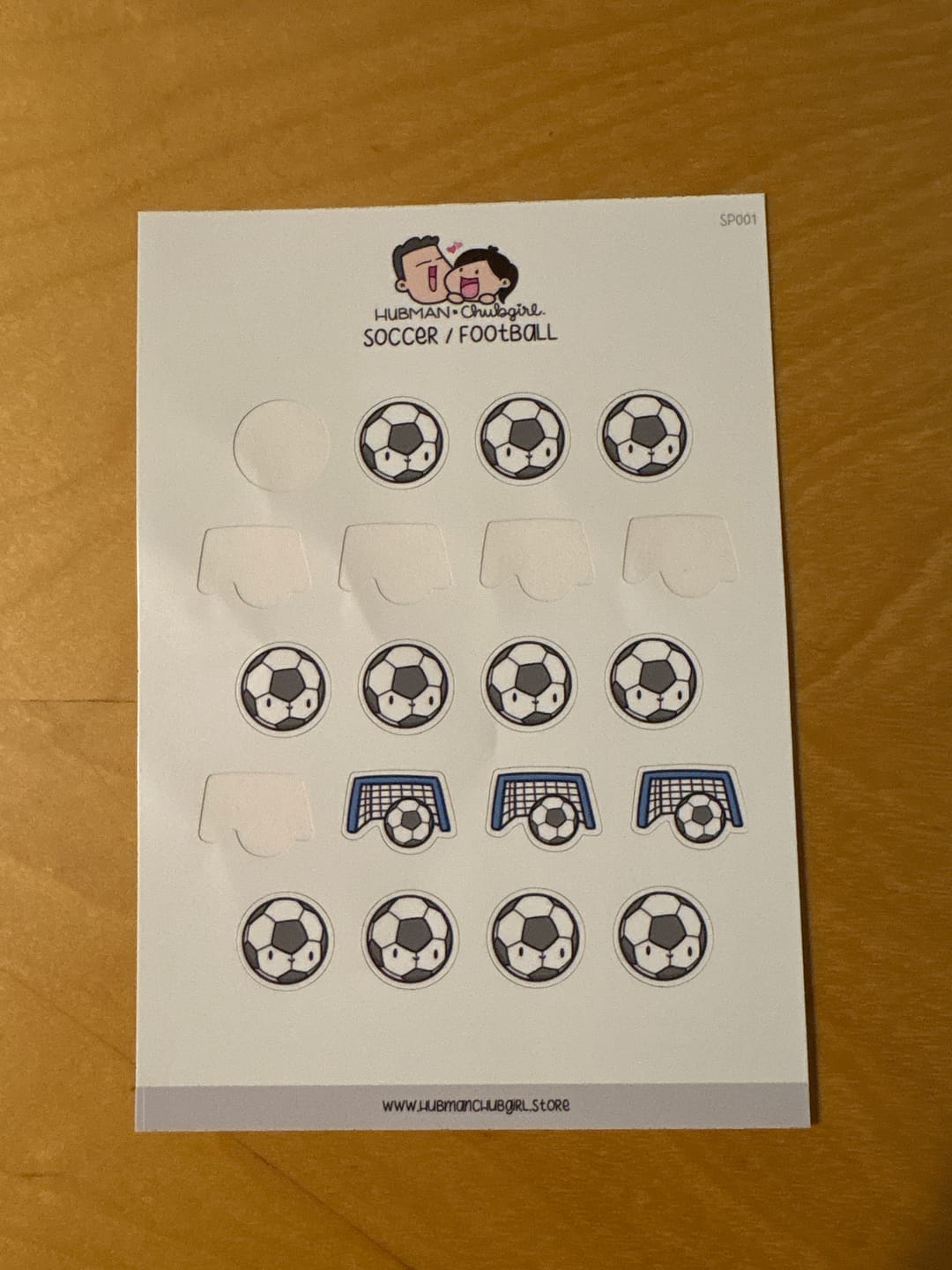 Customer photo review of Soccer / Football Planner Stickers