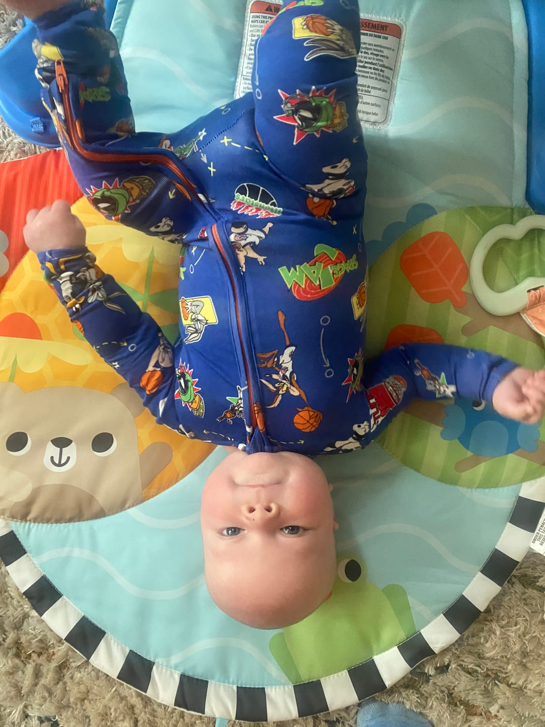 Customer photo review of Space Jam Bamboo Convertible Footie