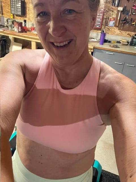 Customer photo review of ESSENCE High Neck Racerback Sports Bra