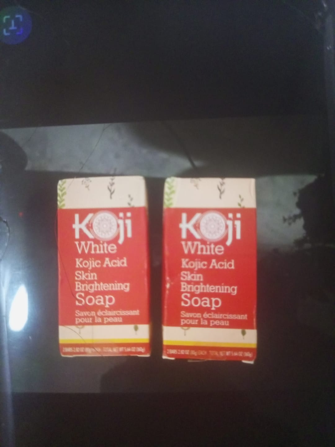 Customer photo review of Pure Kojic Acid Skin Brightening Soap (2 Bars)