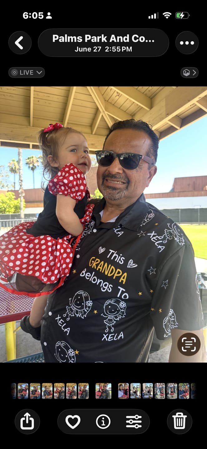 Customer photo review of Personalized Hawaiian Shirt- This Grandpa Belongs To Doodle