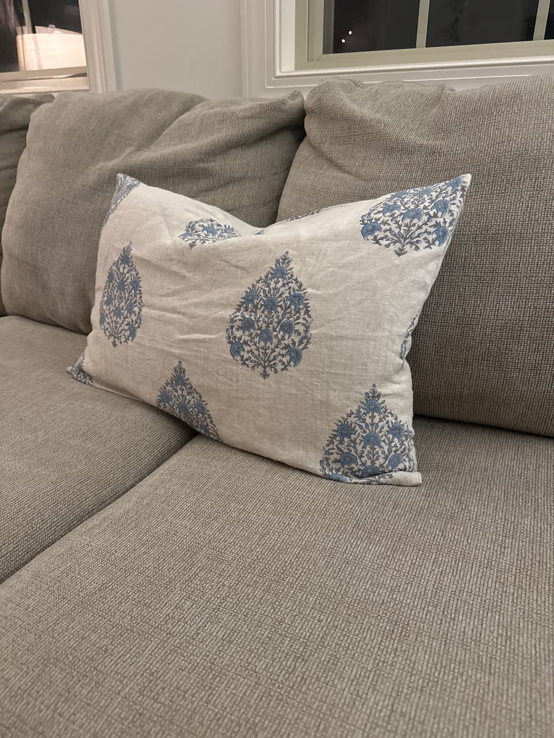 Customer photo review of Blue Floral Block Print