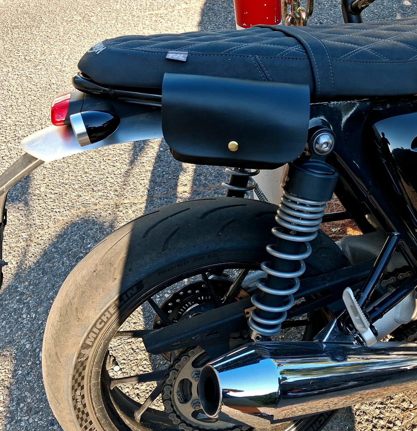 Customer photo review of sidekick moto pouch