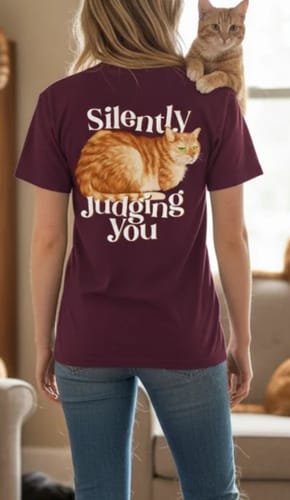 Customer photo review of Silently Judging You Cat